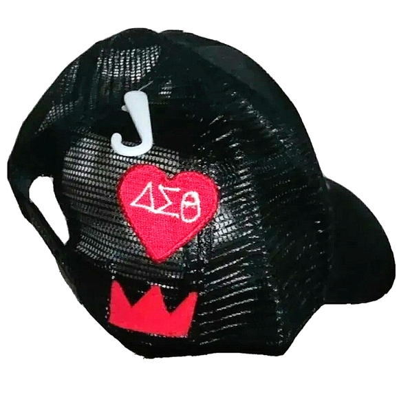 NEW Delta Sigma Theta / DST *9* Trucker Hat (Cap)! Red & White. Women Sorority. - Picture 10 of 11